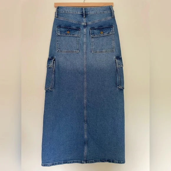 a.n.a Blue Denim Skirt Casual Style - Picture 4 of 7